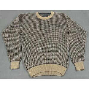 Vintage 90s Claybrooke Sweater Mens Size Large Cotton Blend Birds Eye Grandpa